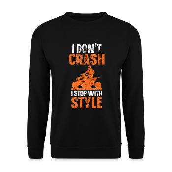 Quad Racing ATV Wheeler Dirt Road - Unisex Pullover - Schwarz - Vorne - Alina (178cm) & Michal (187cm)