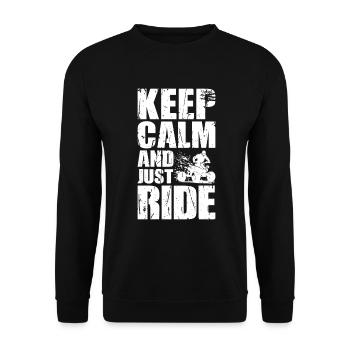 Quad Racing ATV Wheeler Dirt Road - Unisex Pullover - Schwarz - Vorne - Alina (178cm) & Michal (187cm)