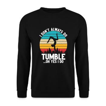 Tumbler Gymnast Girl Tumbler - Unisex Sweatshirt - black - Front - Alina (178cm) & Michal (187cm)