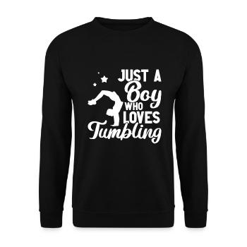 Tumbler Gymnast Girl Tumbler - Unisex Sweatshirt - black - Front - Alina (178cm) & Michal (187cm)