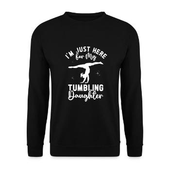 Tumbler Gymnast Girl Tumbler - Unisex Sweatshirt - black - Front - Alina (178cm) & Michal (187cm)