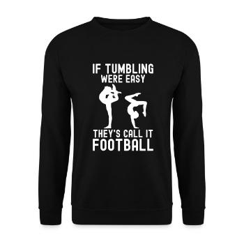 Tumbler Gymnast Girl Tumbler - Unisex Sweatshirt - black - Front - Alina (178cm) & Michal (187cm)