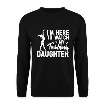 Tumbler Gymnast Girl Tumbler - Unisex Sweatshirt - black - Front - Alina (178cm) & Michal (187cm)