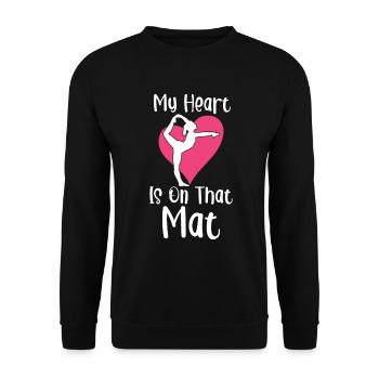Tumbler Gymnast Girl Tumbler - Unisex Sweatshirt - black - Front - Alina (178cm) & Michal (187cm)
