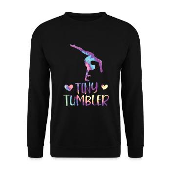 Tumbler Gymnast Girl Tumbler - Unisex Sweatshirt - black - Front - Alina (178cm) & Michal (187cm)