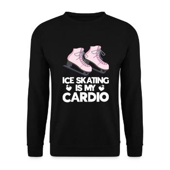 Eis Skating -Skater Eisschild Skate Girl - Unisex Pullover - Schwarz - Vorne - Alina (178cm) & Michal (187cm)