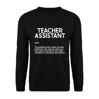 Enseignant -Assistant Directeur d’enseignement - Sweat-shirt Unisexe - noir - Devant - Alina (178cm) & Michal (187cm)