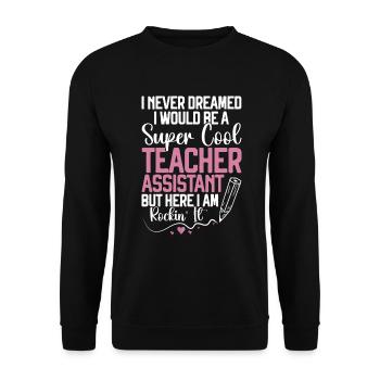 Enseignant -Assistant Directeur d’enseignement - Sweat-shirt Unisexe - noir - Devant - Alina (178cm) & Michal (187cm)