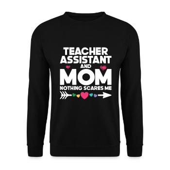 Enseignant -Assistant Directeur d’enseignement - Sweat-shirt Unisexe - noir - Devant - Alina (178cm) & Michal (187cm)