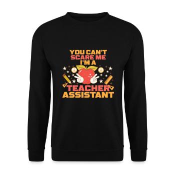 Enseignant -Assistant Directeur d’enseignement - Sweat-shirt Unisexe - noir - Devant - Alina (178cm) & Michal (187cm)