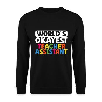 Enseignant -Assistant Directeur d’enseignement - Sweat-shirt Unisexe - noir - Devant - Alina (178cm) & Michal (187cm)