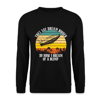 Zeppelin Flugzeugluftschiff Leitbarer Luftfahrt - Unisex Pullover - Schwarz - Vorne - Alina (178cm) & Michal (187cm)