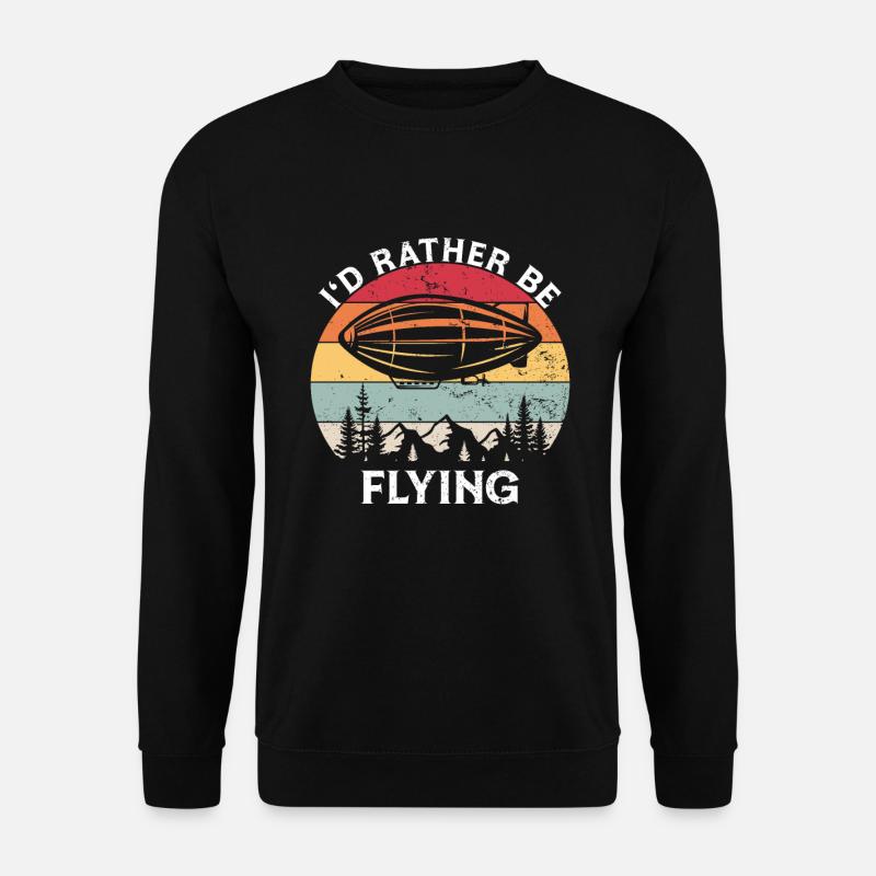 Zeppelin Aircraft dirigeable Aviation conductible - Sweat-shirt Unisexe - noir