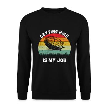 Zeppelin Flugzeugluftschiff Leitbarer Luftfahrt - Unisex Pullover - Schwarz - Vorne - Alina (178cm) & Michal (187cm)