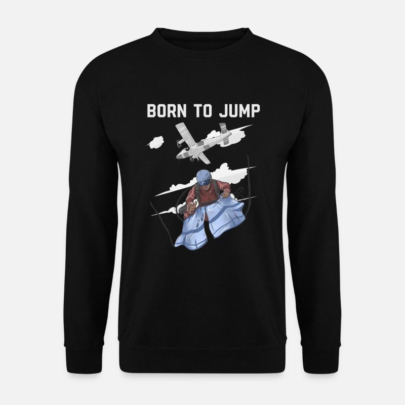 Parachutisme, né pour sauter - Sweat-shirt Unisexe - noir