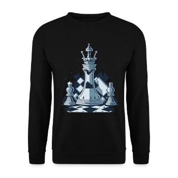 Chess - Unisex Sweatshirt - black - Front - Alina (178cm) & Michal (187cm)