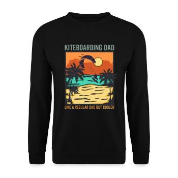 Kitesurf papa comme un papa ordinaire mais plus cool - Sweat-shirt Unisexe - noir - Devant - Alina (178cm) & Michal (187cm)