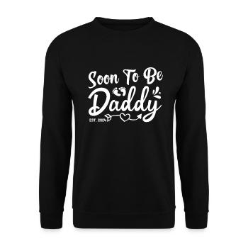 Bientôt papa 2024, papa en devenir, nouveau papa - Sweat-shirt Unisexe - noir - Devant - Alina (178cm) & Michal (187cm)