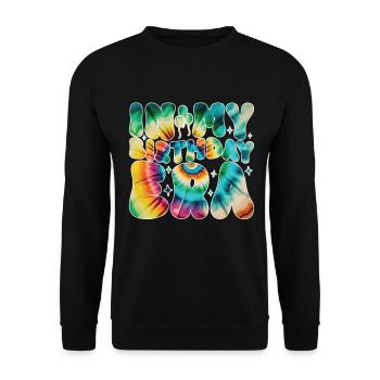 Anniversaire Queen Groovy Flower Party Famille - Sweat-shirt Unisexe - noir - Devant - Alina (178cm) & Michal (187cm)