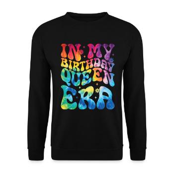 Anniversaire Queen Groovy Flower Party Famille - Sweat-shirt Unisexe - noir - Devant - Alina (178cm) & Michal (187cm)