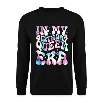 Anniversaire Queen Groovy Flower Party Famille - Sweat-shirt Unisexe - noir - Devant - Alina (178cm) & Michal (187cm)
