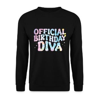 Anniversaire Queen Groovy Flower Party Famille - Sweat-shirt Unisexe - noir - Devant - Alina (178cm) & Michal (187cm)