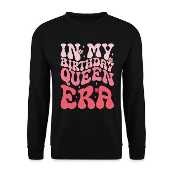 Anniversaire Queen Groovy Flower Party Famille - Sweat-shirt Unisexe - noir - Devant - Alina (178cm) & Michal (187cm)