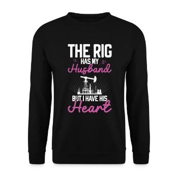 Travailleur pétrolier Rig Roughneck Oilfield Woman - Sweat-shirt Unisexe - noir - Devant - Alina (178cm) & Michal (187cm)