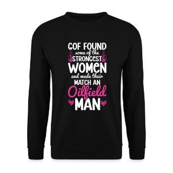 Travailleur pétrolier Rig Roughneck Oilfield Woman - Sweat-shirt Unisexe - noir - Devant - Alina (178cm) & Michal (187cm)