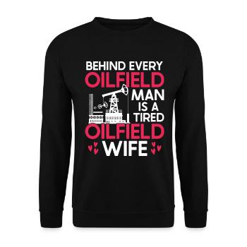 Travailleur pétrolier Rig Roughneck Oilfield Woman - Sweat-shirt Unisexe - noir - Devant - Alina (178cm) & Michal (187cm)