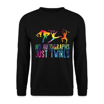 Baton Twirling Girl Twirler Majorette - Unisex Sweatshirt - black - Front - Alina (178cm) & Michal (187cm)