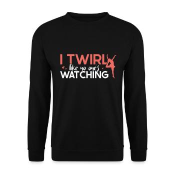 Baton Twirling Girl Twirler Majorette - Unisex Sweatshirt - black - Front - Alina (178cm) & Michal (187cm)