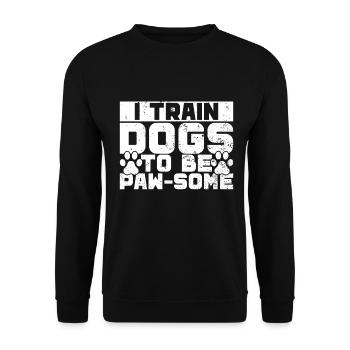 Dresseur de chiens Chiot drôle de dressage d’animaux de compagnie - Sweat-shirt Unisexe - noir - Devant - Alina (178cm) & Michal (187cm)