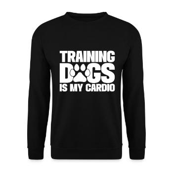 Hundetrainer Welpe Lustiges Haustier Training - Unisex Pullover - Schwarz - Vorne - Alina (178cm) & Michal (187cm)