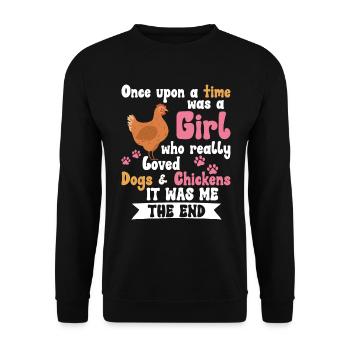 Chicken Dogs Farmer Farmer Dog Agriculture - Unisex Sweatshirt - black - Front - Alina (178cm) & Michal (187cm)