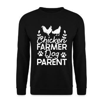 Chicken Dogs Farmer Farmer Dog Agriculture - Unisex Sweatshirt - black - Front - Alina (178cm) & Michal (187cm)