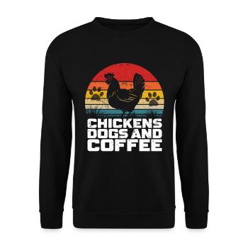 Chicken Dogs Farmer Farmer Dog Agriculture - Unisex Sweatshirt - black - Front - Alina (178cm) & Michal (187cm)