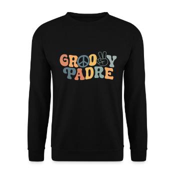 Retro Groovy Daddy Matching Family Birthday Party - Sweat-shirt Unisexe - noir - Devant - Alina (178cm) & Michal (187cm)