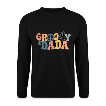 Retro Groovy Daddy Matching Family Birthday Party - Sweat-shirt Unisexe - noir - Devant - Alina (178cm) & Michal (187cm)