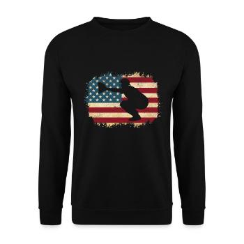Baseball Catcher Baseball Player Pitcher - Unisex Sweatshirt - black - Front - Alina (178cm) & Michal (187cm)