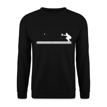 Baseball Catcher Baseball Player Pitcher - Unisex Sweatshirt - black - Front - Alina (178cm) & Michal (187cm)