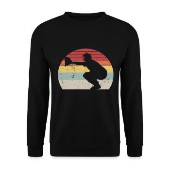 Baseball Catcher Baseball Player Pitcher - Unisex Sweatshirt - black - Front - Alina (178cm) & Michal (187cm)