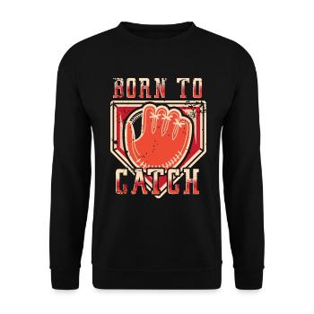 Baseball Catcher Baseball Player Pitcher - Unisex Sweatshirt - black - Front - Alina (178cm) & Michal (187cm)