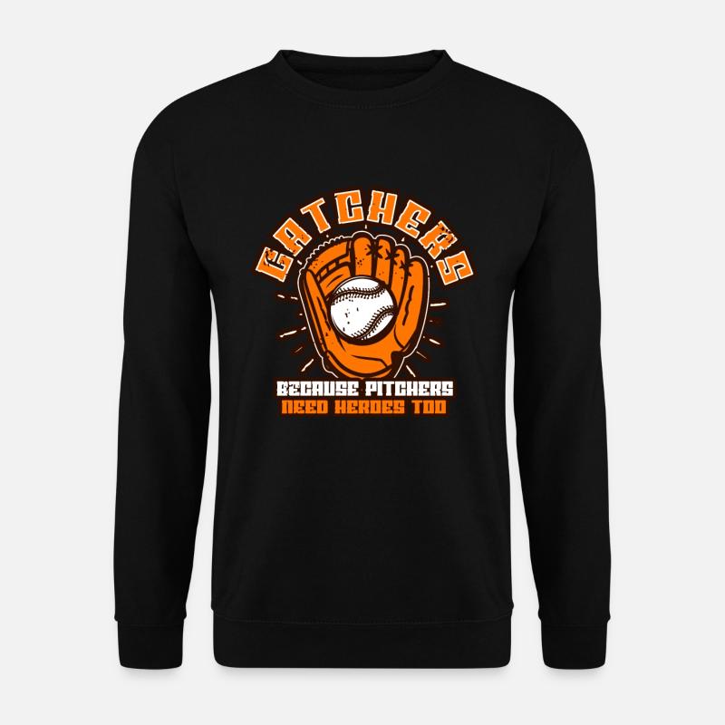 Baseballfänger Baseballspieler Pitcher - Unisex Pullover - Schwarz