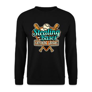 Baseball Catcher Baseball Player Pitcher - Unisex Sweatshirt - black - Front - Alina (178cm) & Michal (187cm)