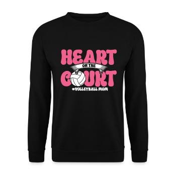 Volleyball Mom Volleyball Mom - Unisex Sweatshirt - black - Front - Alina (178cm) & Michal (187cm)