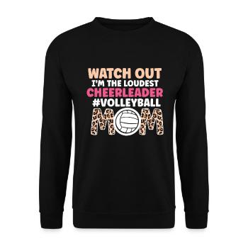 Volleyball Mom Volleyball Mom - Unisex Sweatshirt - black - Front - Alina (178cm) & Michal (187cm)