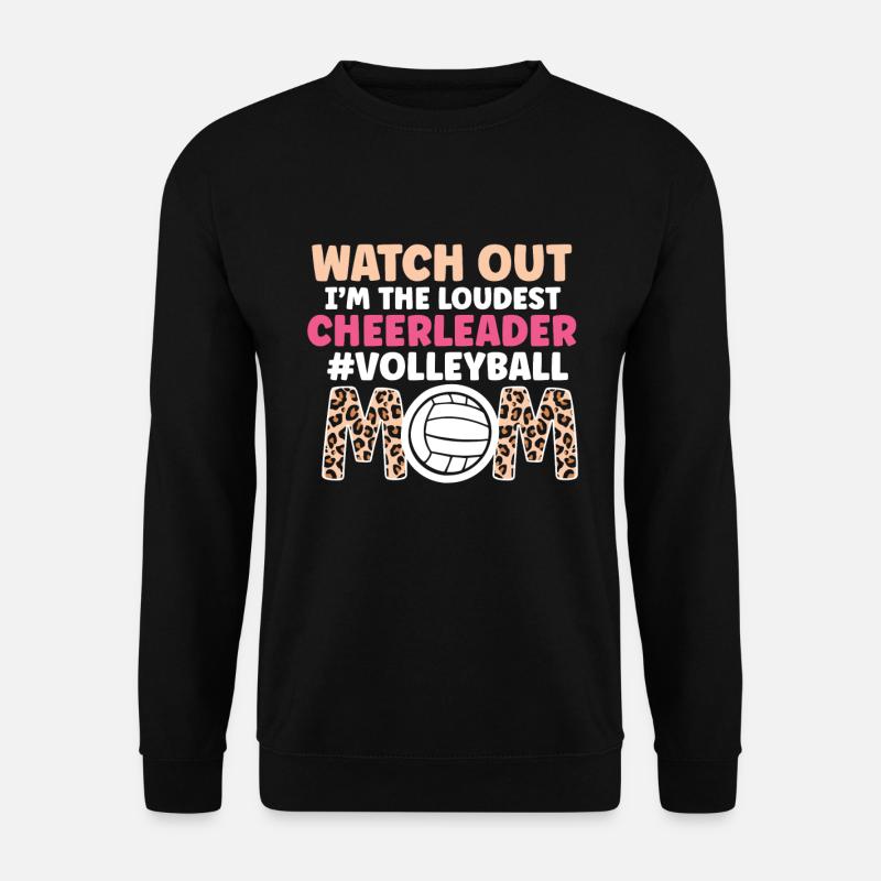 Volleyball Mutter Volleyball Mutter - Unisex Pullover - Schwarz