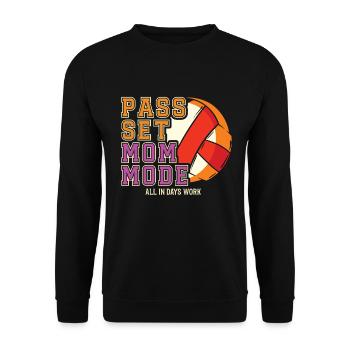 Volleyball Mom Volleyball Mom - Unisex Sweatshirt - black - Front - Alina (178cm) & Michal (187cm)