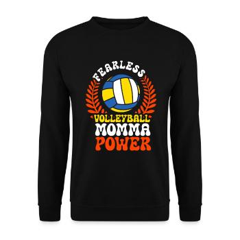 Volleyball Mom Volleyball Mom - Unisex Sweatshirt - black - Front - Alina (178cm) & Michal (187cm)